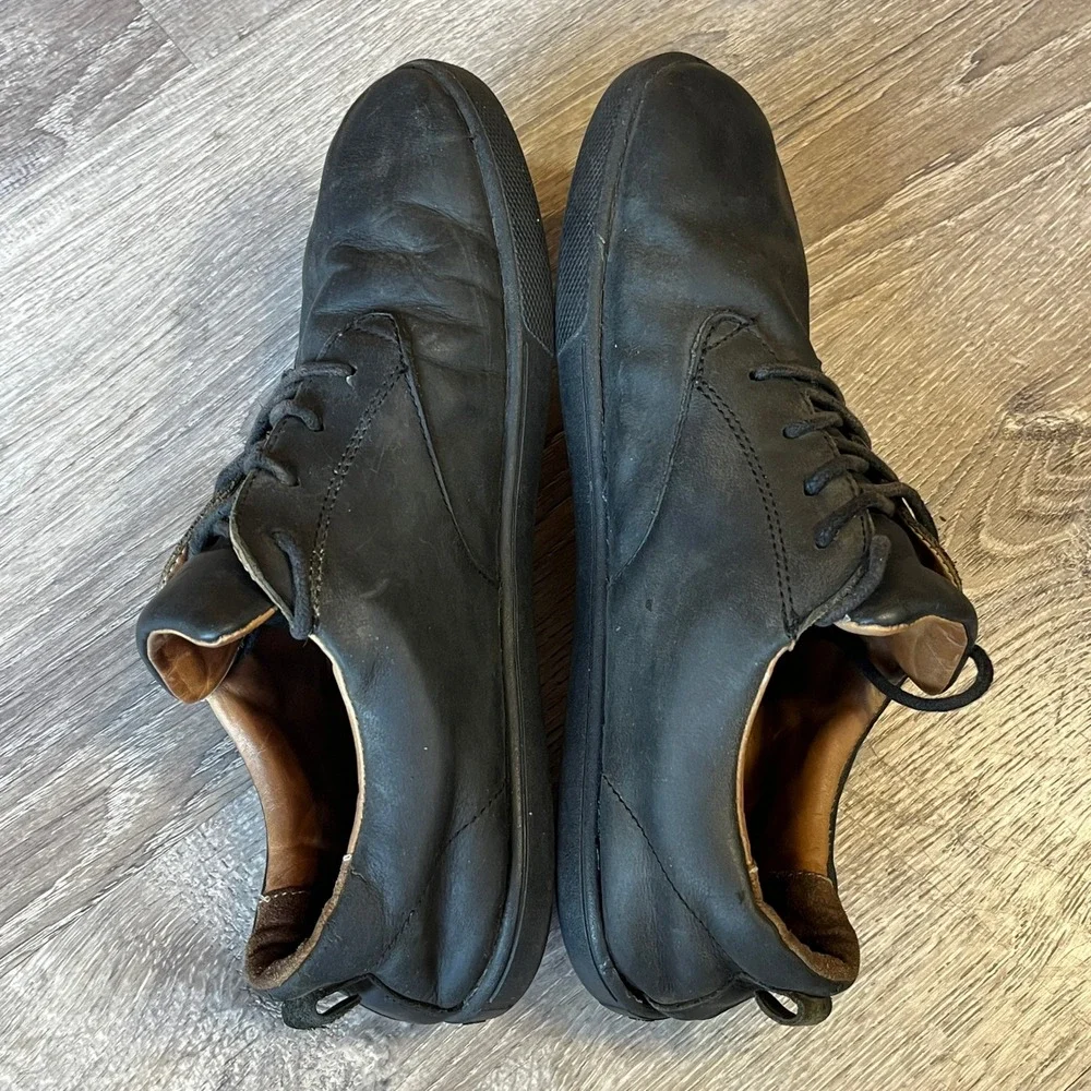 Xero Shoes Glenn Mens 8 Oiled Black Leather Barefoot Casual Oxford Shoes CY07-12